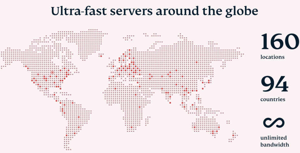Map of ExpressVPN server locations