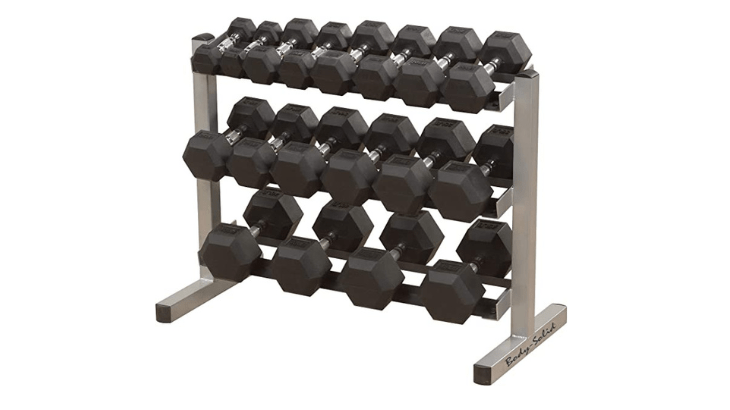 Best Compact Dumbbell Rack - Body-Solid Three-Tier Horizontal Dumbbell Rack